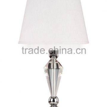 H26.5" Crystal and chrome table lamp