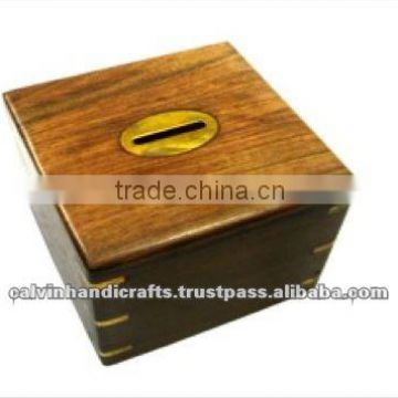 wooden money box/ money saver/ gift money box/ daily saving money box