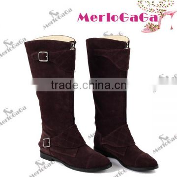 2016 neew style made in China popular handmade real leather studded suede boots
