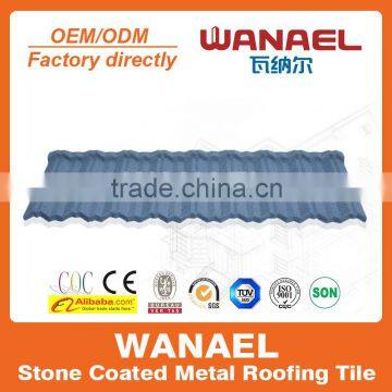 Wanael wind-resistance docorative stone coated metal roof sheet/roof tiles italian