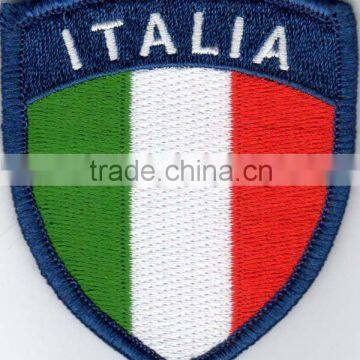 Iron on Italian embroidered flag patch