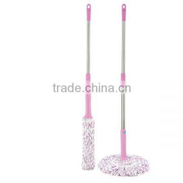 Twist floor mop microfiber180g iron or stainless steel telescopic handle