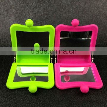 ladies cosmetic silicone girly mirrors