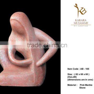 Pink Marble Stone Abstracts AB -105