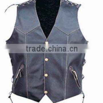 DL-1577 (Super Deal) Leather Vest in Cowhide Leather , Leather Garments