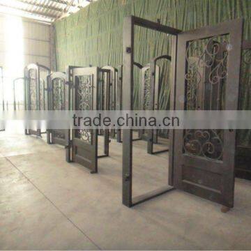 cheap wrought iron single swing door made in China