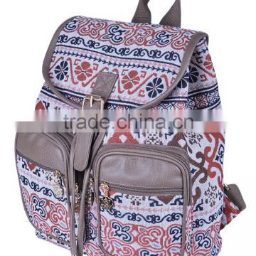 Eco friendly hot sale colorful floral ladies backpack