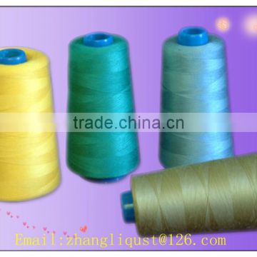 12/4 virgin polyester sewing thread plastic cone