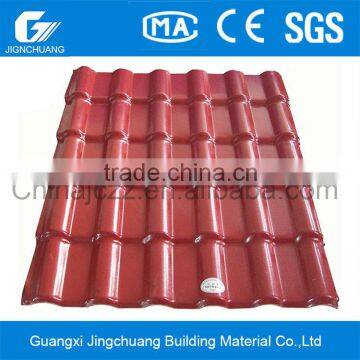 Spanish style muti-layer pvc corrugated roofing sheet with ASA resin coating