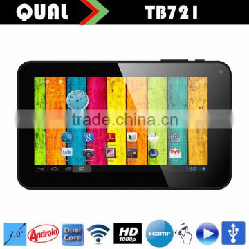 7 inch Allwinner A20 Android 4.4 two camera top rated tablets 1080P USB Host B