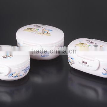 Wholesale Plastic Stackable 3-Compartment Bento lunch set