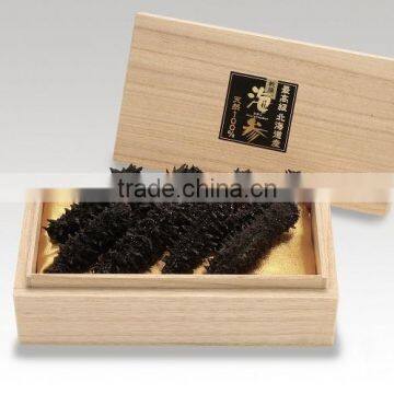 Highest quality healthy dried sea foods sea cucumber packed in wooden box