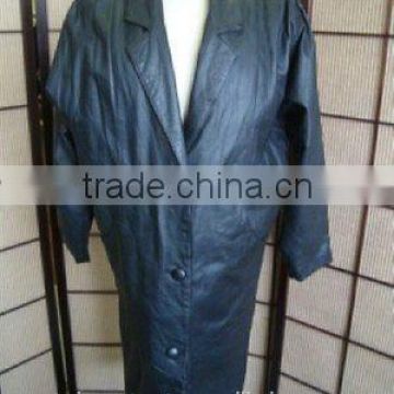 Nice Black Ladies Leather Coat