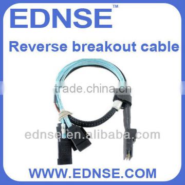 EDNSE Reverse breakout cable 1-4 , 1 mini sas to 4 SATA ports