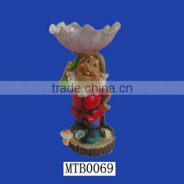 Customized decorative smilling resin garden gnome