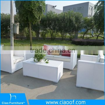 China Company Wholesale Cheap White Outdoor Furniture Sofa Set