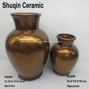 modern flower vase factory wholesale ceramic vase painting dolomite vase for home decor