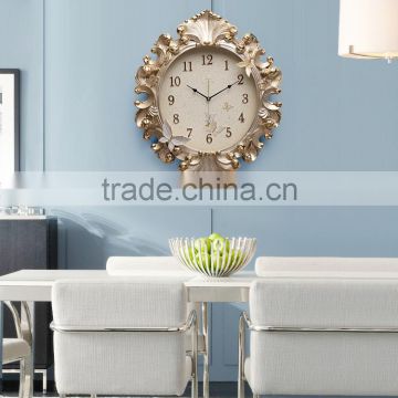 M0019 Momoda Living room Creative fancy elegant 3D flower wall clock Quiet quartz home decoration gold silver art wall clock