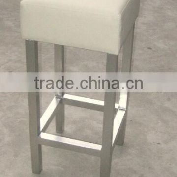 201/304 SS white black leather seat metal bar stool counter MX-0602