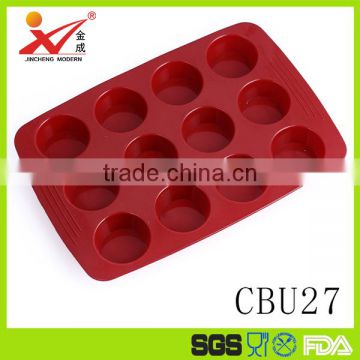 CBU27 FDA LGFG 12 connected silicone funny cake mold