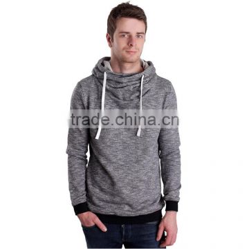 Blank custom hoodie high neck grey hoody korean fashion hoodies