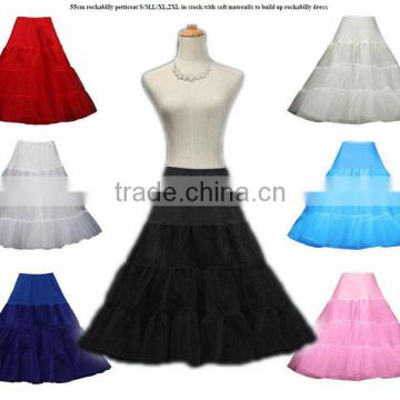 pettiskirts|underskirt for Rockabilly dress colorful 3 layers petticoat streach Cheap adult pettiskirts