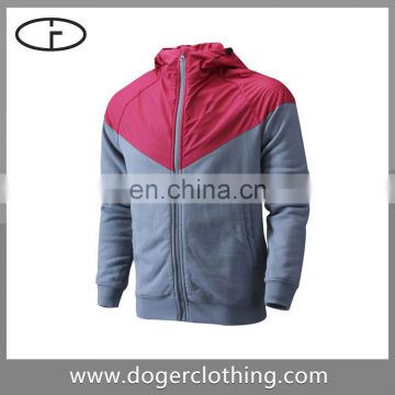 2016 mens fashionable red grey hoodie use custom design