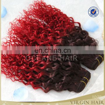 wholesale 6a grade indian remy jerry hair blonde loose curly red weave hair