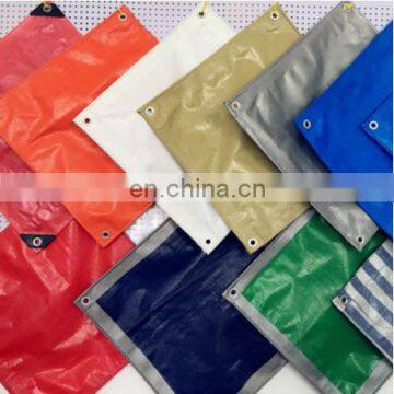 china factory blue silver PE tarps for sale woven plastic fabric