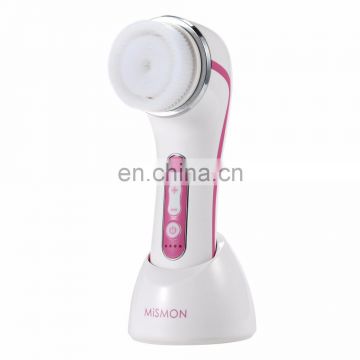 Home and travel use electric sonic wireless rechargeable facial cleanser brush