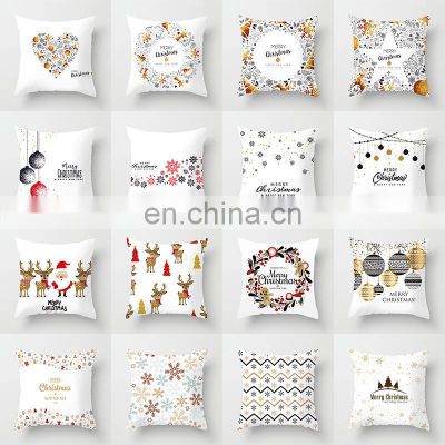 45cm Christmas Cushion Cover PillowCase Christmas Decoration For Home 2022 Navidad Xmas Noel New Year Gift 2023