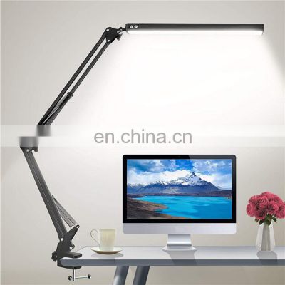 Swing Arm LED Desk Lamp Clip Base Reading Eye Protection Room Touch Light Small  LED desk Lamp