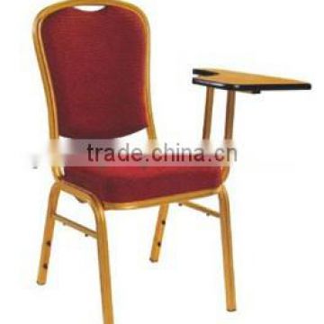 Modern Fabric Banquet Hotel Chair/Dinng Chair With Writing Pad Commercial Furniture Chair BY-1295
