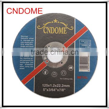 5 inch resin bonded abrasives cutting wheel for metal and inox