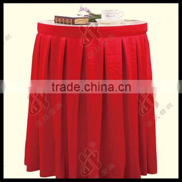 5 star hotel polyester table skirt for wedding use