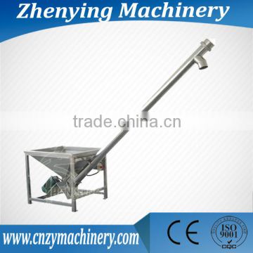 Stainless steel tube flexible spiral screw conveyor with hopper