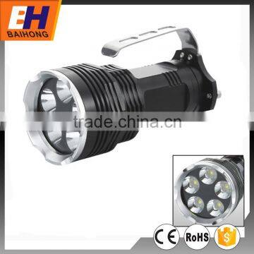 High Power Aluminium Flashlight with Charger or NOT BH-8010 , 5 Funtion:100% Bright, 50% Bright, 25% Bright, flash, SOS, OFF