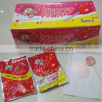 lollipop candy with sour powder