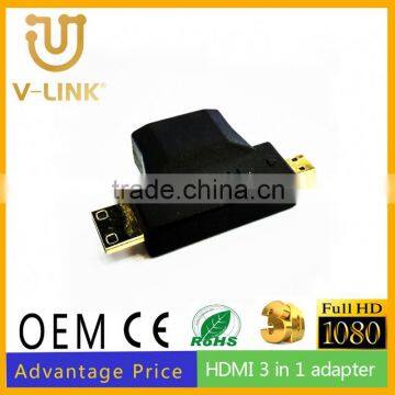 Wholesale female hdmi to male mini hdmi connector for data transmission