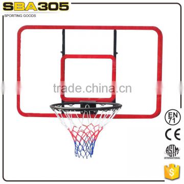 basketball hoop and stand with transparent glass backboard