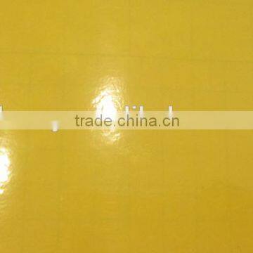 Double sides Adhesive Vinyl Glossy 60umPVC, 23um PET, 85g yellow paper with green lines