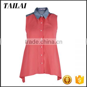 Made in China New style Formal Beautiful chiffon top blouse