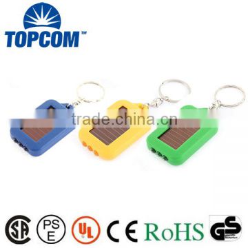 Wholesales Promotion Using Solar Rechargeable PVC LED Keychain