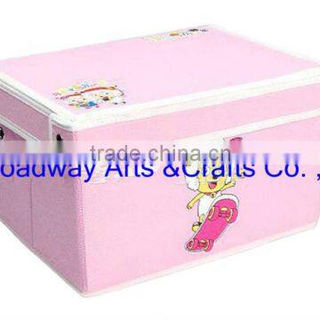 carton non woven folding storage box with remove lid