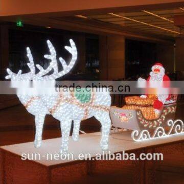 Deer,Carriage,Santa Claus,Christmas Sleigh Decoration