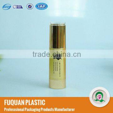 Gold cosmetic bottles with airless pump