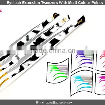 Get Customized Volume Lash Tweezers With Multi coloured Points From Zona Pakistan