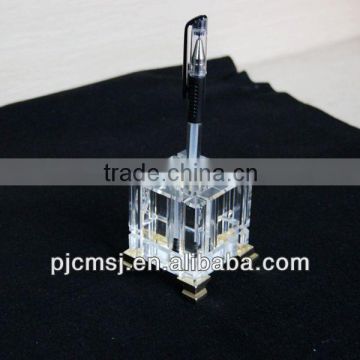 2014 newest crystal glass penholder for office decration or gifts pen holder paperweight