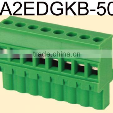 Factory price Connector Green 5.08 5.00 mm wire connecting wp push socket terminal block