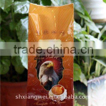 back sealed plastic bags for coffee beans